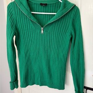 Talbots Vibrant Green Cowl Neck Sweater